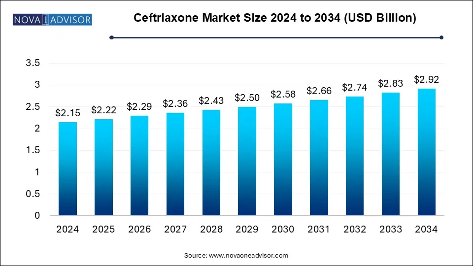 Ceftriaxone Market Size 2024 To 2034