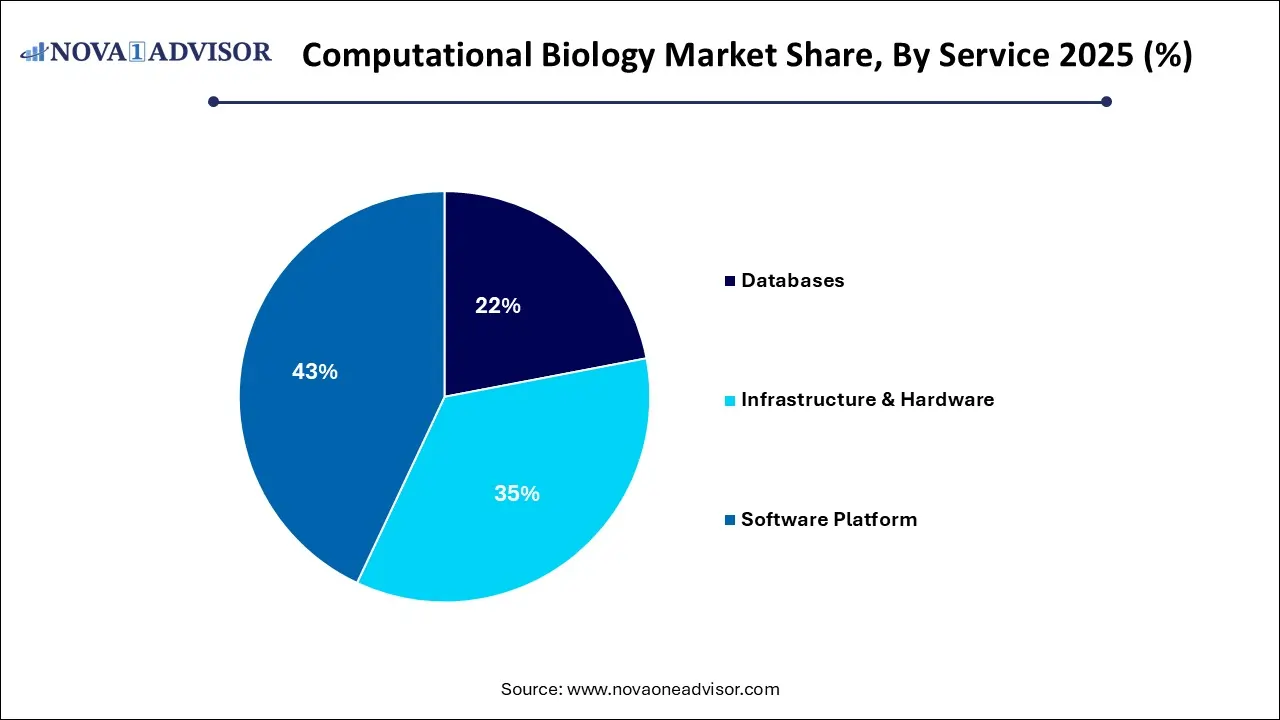 Computational Biology Market Share, By Service 2025 (%)