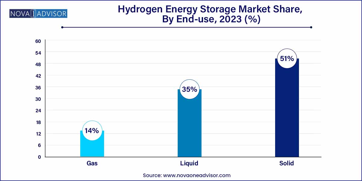 Hydrogen Energy Storage Market Share, By End-use, 2023 (%)