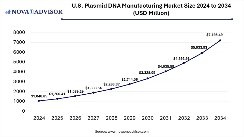 U.S. Plasmid DNA Manufacturing Market Size 2024 To 2034