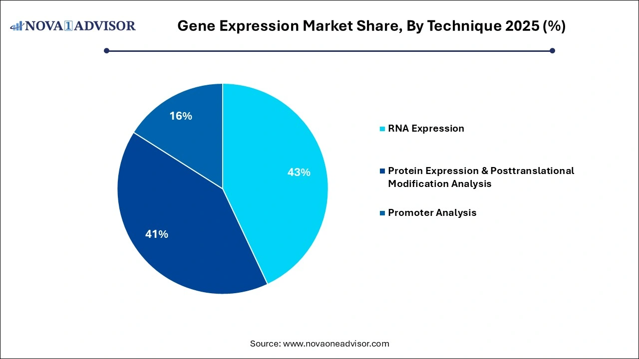 Gene Expression Market Share, By Technique 2025 (%) Gene Expression Market Share, By Technique 2025 (%)