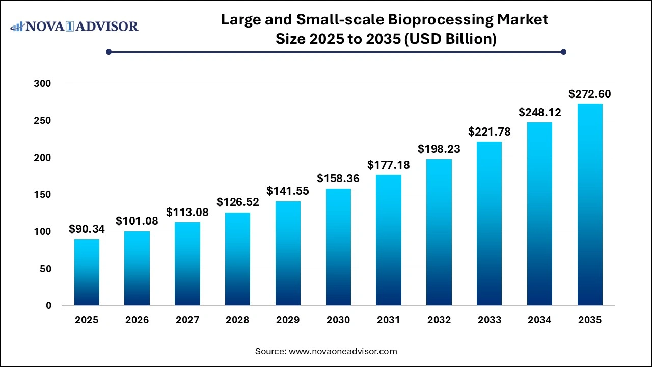 Large and Small-scale Bioprocessing Market Size 2025 to 2035