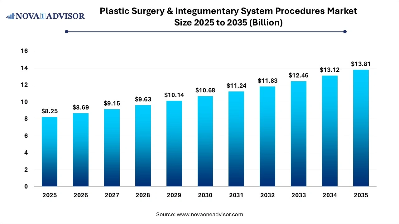 Plastic Surgery & Integumentary System Procedures Market Size 2025 to 2035